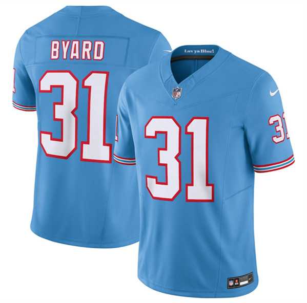 Men%27s Tennessee Titans #31 Kevin Byard Light Blue 2023 F.U.S.E. Vapor Limited Throwback Stitched Football Jersey